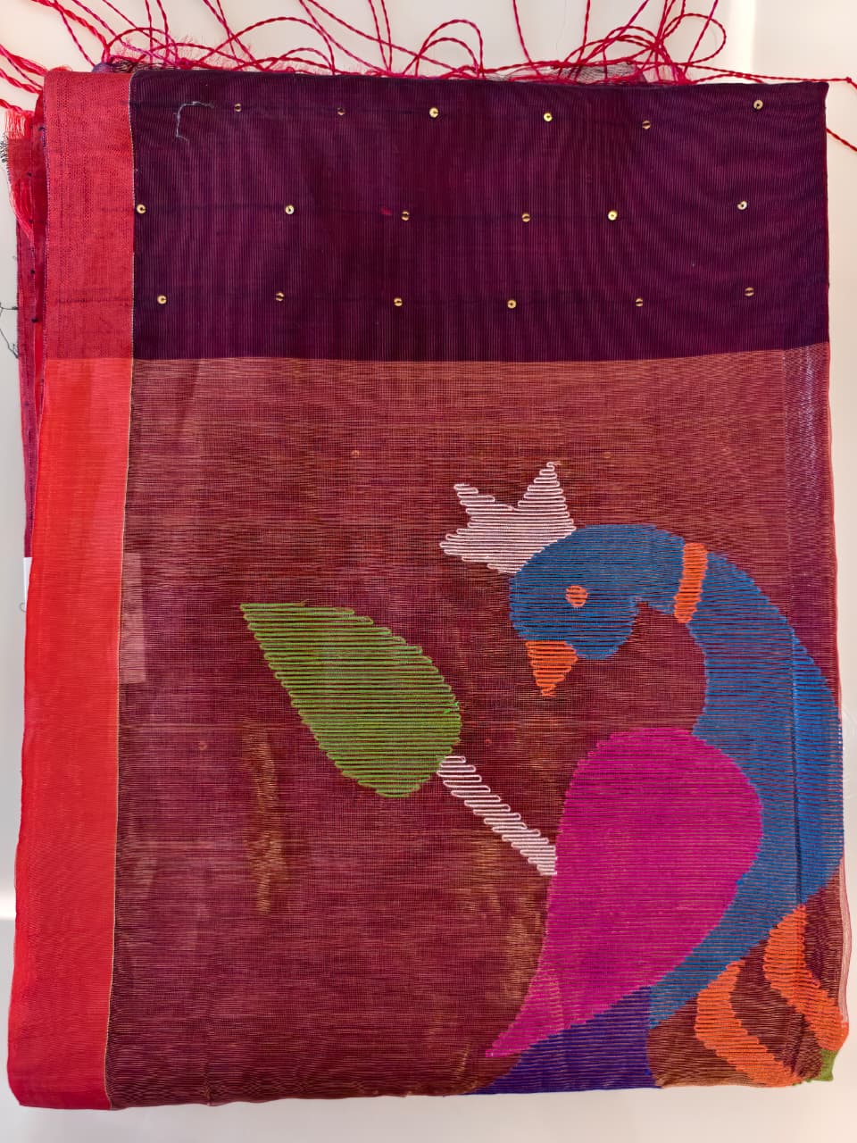 Mulberry Silk Cotton Jamdani Saree