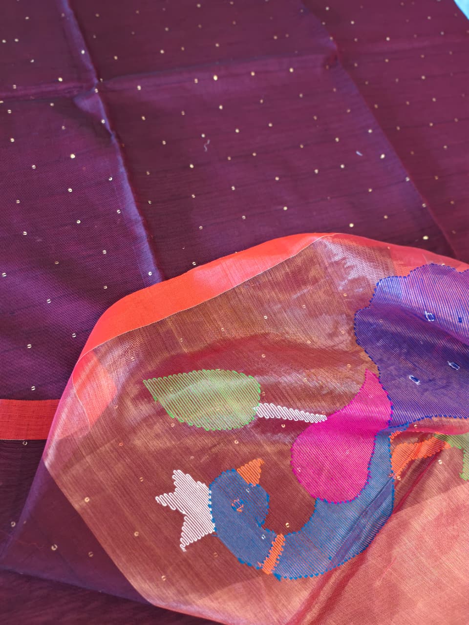 Mulberry Silk Cotton Jamdani Saree